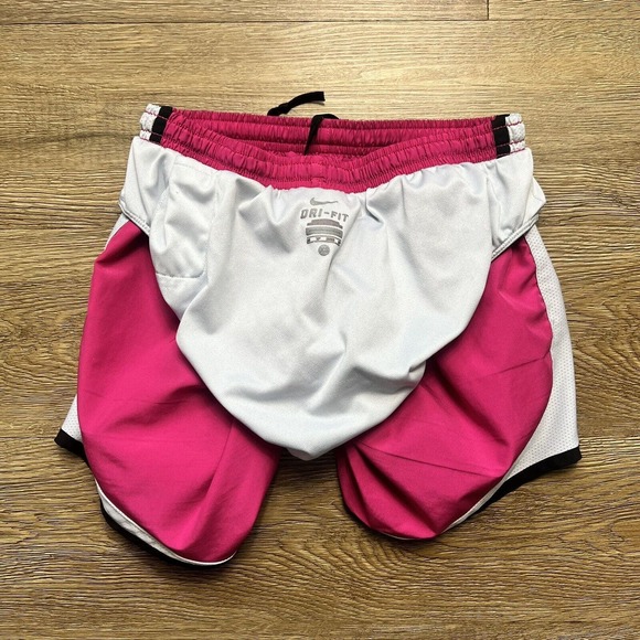 Nike Dri Fit Running Shorts Pink Lined Athletic with Drawstring Women's XS - Picture 6 of 6